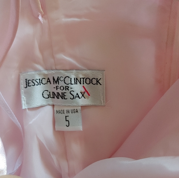 Jessica McClintock Pink lace dress Sz.5 NWT - Picture 7 of 8